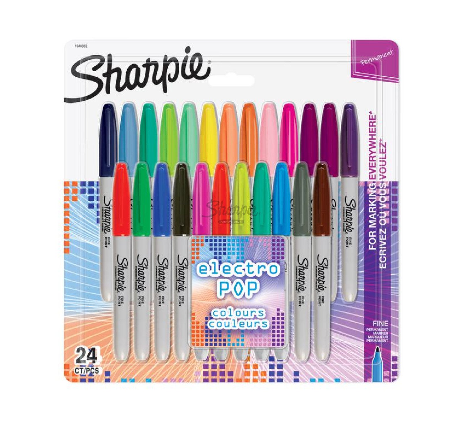Zestaw Sharpie Fine  Electro Pop 24 szt.