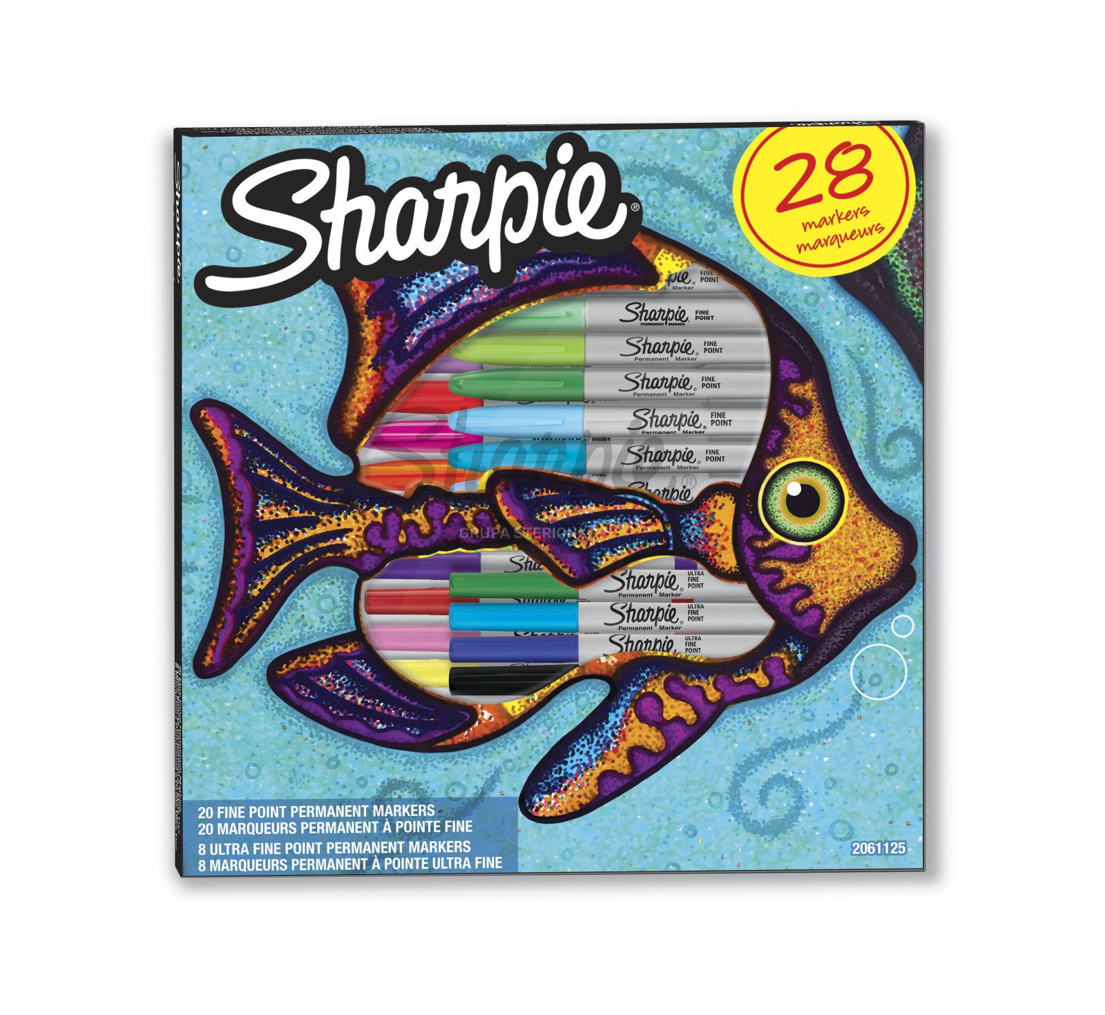 Zestaw markerów permanentnych Sharpie "Fish" mix 28 kolorów