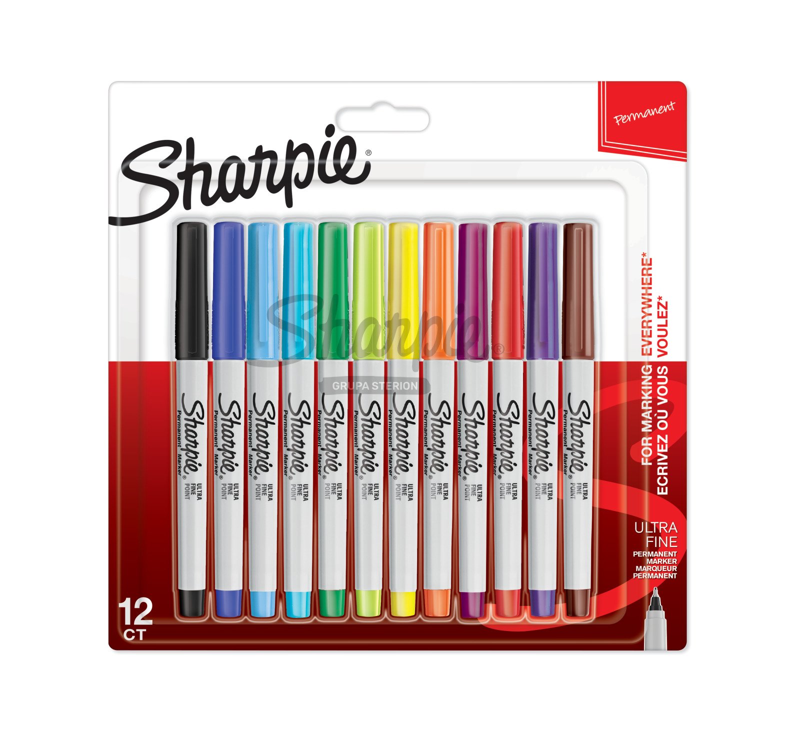 Zestaw markerów permanentnych Sharpie Ultra Fine zestaw 12 kolorów