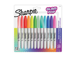 Zestaw markerów permanentnych Sharpie Fine Glam Pop 12 kol.
