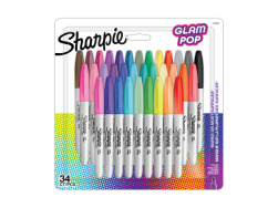 Zestaw markerów permanentnych  Sharpie Fine Glam Pop 34 kol.