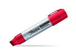 Marker Permanentny Sharpie Metal Barrel Large ścięty czerwony